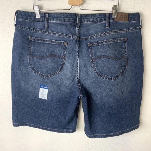 Lee Midrise Bermuda Shorts Regular Fit Influx- Size 22 M - Deep Dyed - Picture 2 of 7
